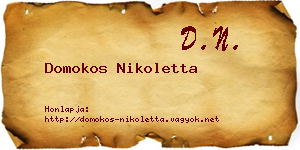 Domokos Nikoletta névjegykártya